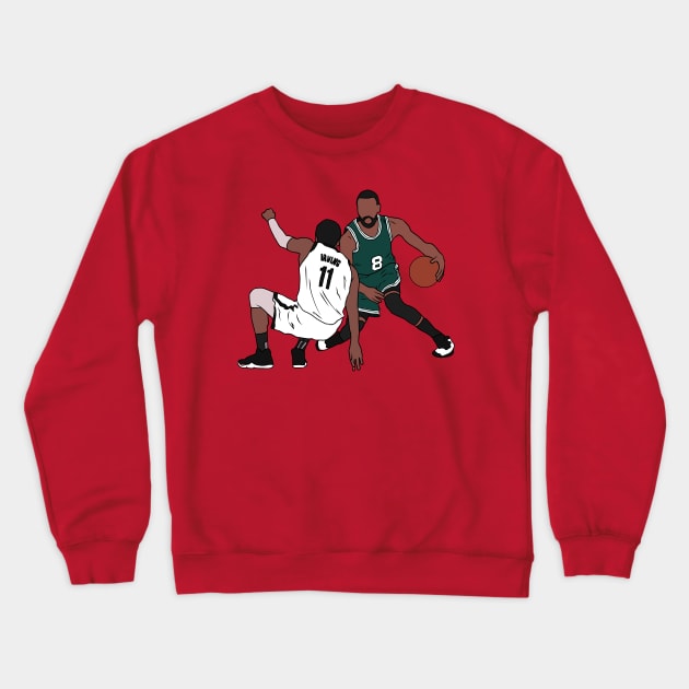 Kemba Walker Crosses Over Kyrie Crewneck Sweatshirt by rattraptees